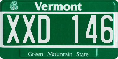 VT license plate XXD146