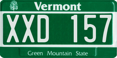 VT license plate XXD157