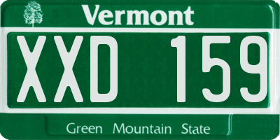 VT license plate XXD159