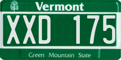 VT license plate XXD175