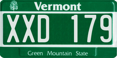 VT license plate XXD179