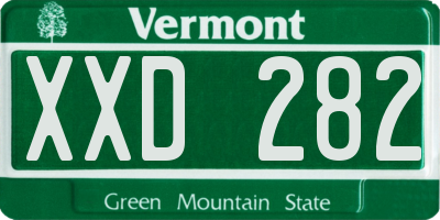 VT license plate XXD282
