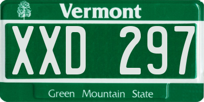 VT license plate XXD297