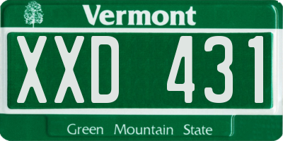 VT license plate XXD431
