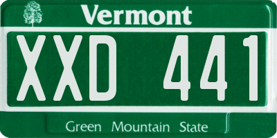 VT license plate XXD441