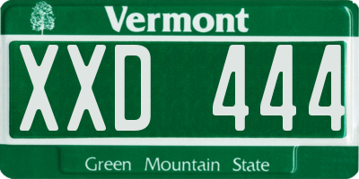 VT license plate XXD444