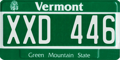 VT license plate XXD446