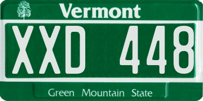 VT license plate XXD448