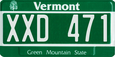 VT license plate XXD471