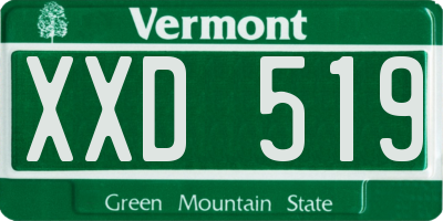 VT license plate XXD519