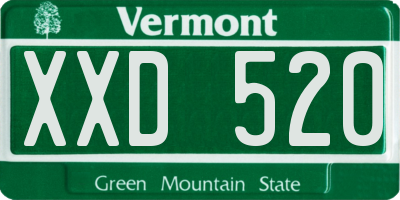 VT license plate XXD520