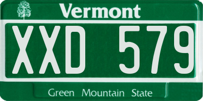 VT license plate XXD579