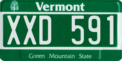 VT license plate XXD591
