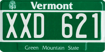 VT license plate XXD621