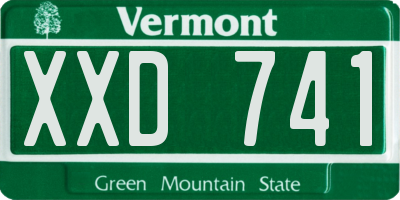 VT license plate XXD741