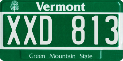 VT license plate XXD813