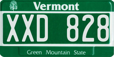 VT license plate XXD828