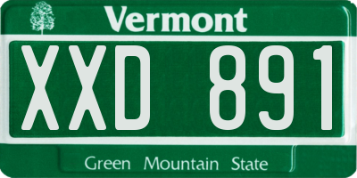 VT license plate XXD891