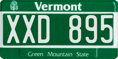 VT license plate XXD895