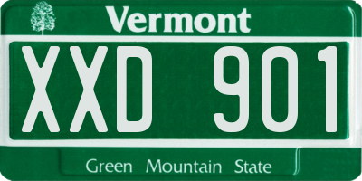 VT license plate XXD901