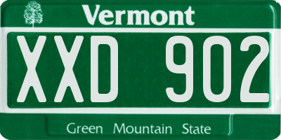 VT license plate XXD902