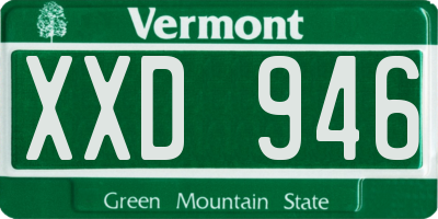 VT license plate XXD946
