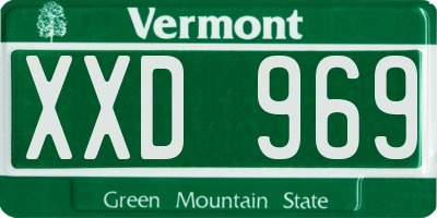 VT license plate XXD969