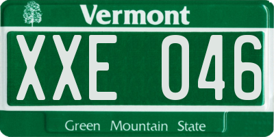 VT license plate XXE046