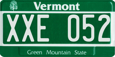 VT license plate XXE052
