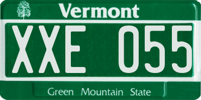 VT license plate XXE055