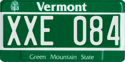 VT license plate XXE084