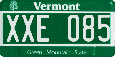 VT license plate XXE085