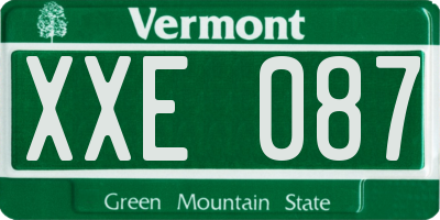 VT license plate XXE087
