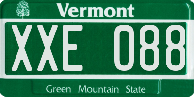 VT license plate XXE088