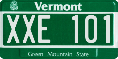 VT license plate XXE101