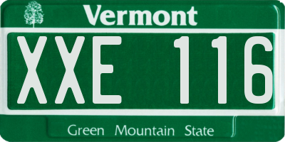 VT license plate XXE116