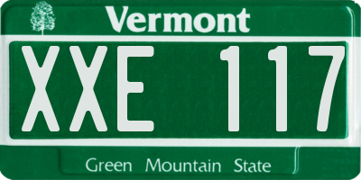 VT license plate XXE117