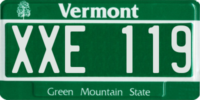 VT license plate XXE119