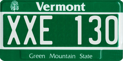 VT license plate XXE130