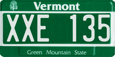VT license plate XXE135