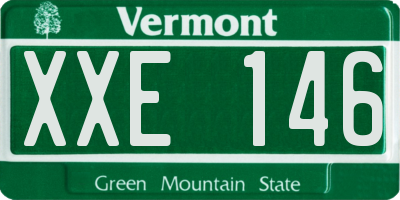 VT license plate XXE146