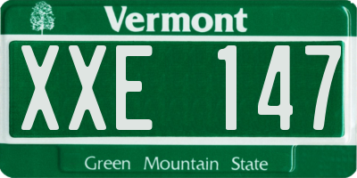 VT license plate XXE147