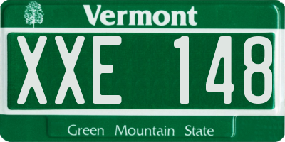 VT license plate XXE148