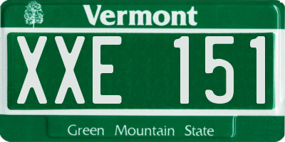 VT license plate XXE151