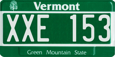 VT license plate XXE153