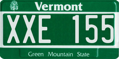 VT license plate XXE155