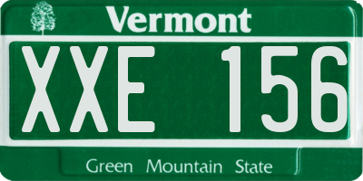 VT license plate XXE156