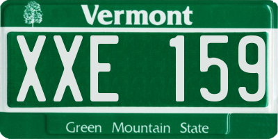 VT license plate XXE159