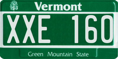 VT license plate XXE160