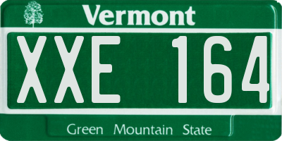VT license plate XXE164